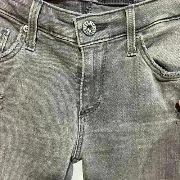 Adriano Goldschmied Women Stevie Capri Jeans 25 Charcoal Slim Straight Low Rise - Picture 6 of 12